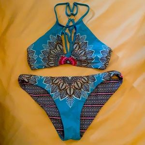 Red Carter Mandala Bikini